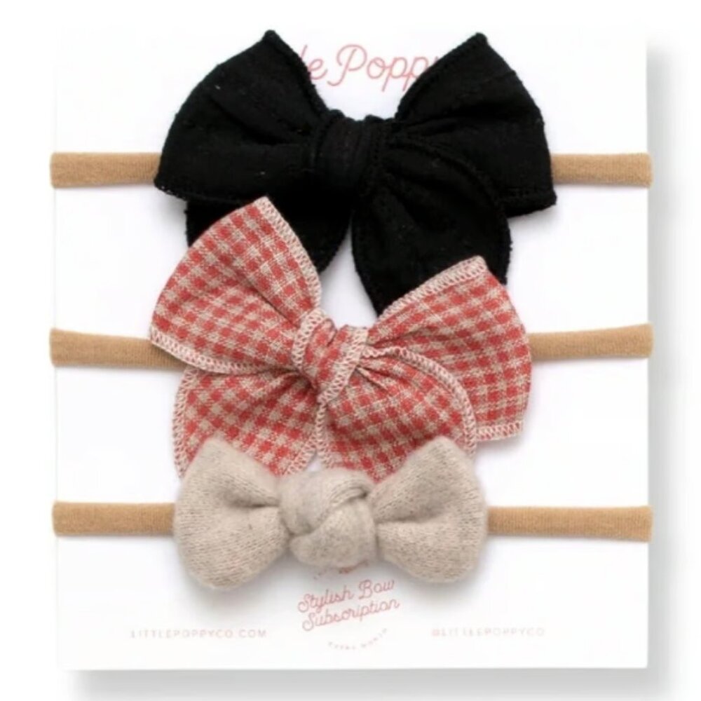 Little Poppy Co Mini Bows Nylon Headband Baby